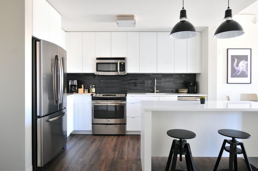 Bright white kitchen with painted cabinets